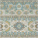 8' X 10' Teal Blue And Ivory Cactus Washable Indoor Outdoor Area Rug