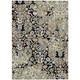 10' X 14' Black And Beige Geometric Washable Indoor Outdoor Area Rug