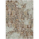 8' X 10' Chocolate And Ivory Geometric Washable Indoor Outdoor Area Rug