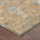 9' X 12' Copper And Green Abstract Washable Indoor Outdoor Area Rug