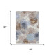 3' X 5' Khaki And Ivory Abstract Washable Indoor Outdoor Area Rug