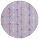8' Lavender And Mauve Round Southwestern Washable Indoor Outdoor Area Rug