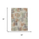 3' X 5' Beige And Charcoal Striped Washable Indoor Outdoor Area Rug