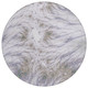 8' Lavender And Purple Round Oriental Washable Indoor Outdoor Area Rug