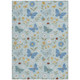 8' X 10' Sky Blue And Blue Abstract Washable Indoor Outdoor Area Rug