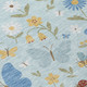 10' X 14' Sky Blue And Blue Abstract Washable Indoor Outdoor Area Rug