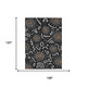 10' X 14' Black And Graphite Geometric Washable Indoor Outdoor Area Rug