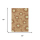5' X 8' Copper And Orange Geometric Washable Indoor Outdoor Area Rug