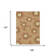 10' X 14' Copper And Orange Geometric Washable Indoor Outdoor Area Rug