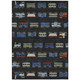 5' X 8' Black And Graphite Abstract Washable Indoor Outdoor Area Rug
