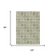 8' X 10' Green And Khaki Geometric Washable Indoor Outdoor Area Rug