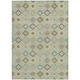 10' X 14' Green And Khaki Geometric Washable Indoor Outdoor Area Rug