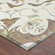 3' X 5' Ivory And Taupe Damask Washable Indoor Outdoor Area Rug