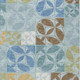 10' X 14' Sky Blue And Blue Geometric Washable Indoor Outdoor Area Rug
