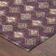 8' X 10' Eggplant And Purple Floral Washable Indoor Outdoor Area Rug