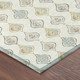 9' X 12' Ivory And Linen Floral Washable Indoor Outdoor Area Rug