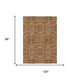 8' X 10' Copper And Orange Geometric Washable Indoor Outdoor Area Rug