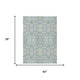 3' X 5' Sky Blue And Blue Geometric Washable Indoor Outdoor Area Rug
