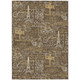 10' X 14' Chocolate And Brown Southwestern Washable Indoor Outdoor Area Rug
