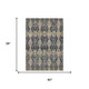 3' X 5' Black And Gray Floral Medallion Washable Indoor Outdoor Area Rug