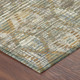 8' Brown And Khaki Round Floral Medallion Washable Indoor Outdoor Area Rug