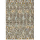 8' X 10' Brown And Khaki Floral Medallion Washable Indoor Outdoor Area Rug
