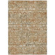 8' X 10' Orange And Brown Geometric Washable Indoor Outdoor Area Rug