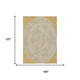 10' X 14' Gold And Ivory Geometric Washable Indoor Outdoor Area Rug