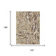 9' X 12' Chocolate And Ivory Abstract Washable Indoor Outdoor Area Rug