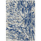 8' X 10' Navy Blue And Ivory Abstract Washable Indoor Outdoor Area Rug
