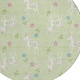 8' Mint Green And Ivory Round Floral Washable Indoor Outdoor Area Rug
