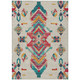 3' X 5' Beige And Ivory Tribal Washable Indoor Outdoor Area Rug