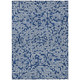 10' X 14' Navy Blue And Beige Geometric Washable Indoor Outdoor Area Rug