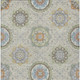 9' X 12' Beige And Brown Floral Medallion Washable Indoor Outdoor Area Rug