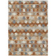 10' X 14' Orange And Beige Abstract Washable Indoor Outdoor Area Rug