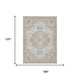 10' X 14' Beige And Copper Oriental Washable Indoor Outdoor Area Rug