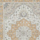 3' X 5' Peach And Gold Oriental Washable Indoor Outdoor Area Rug