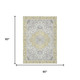 5' X 8' Yellow And Purple Oriental Washable Indoor Outdoor Area Rug