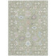 10' X 14' Green And Teal Blue Oriental Washable Indoor Outdoor Area Rug
