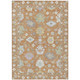 10' X 14' Copper And Gold Oriental Washable Indoor Outdoor Area Rug