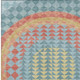 10' X 14' Teal Blue And Granite Gray Geometric Washable Indoor Outdoor Area Rug
