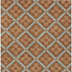 3' X 5' Orange And Blue Geometric Washable Indoor Outdoor Area Rug