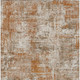 10' X 14' Orange And Green Abstract Washable Indoor Outdoor Area Rug