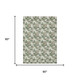5' X 8' Green And Silver Geometric Washable Indoor Outdoor Area Rug