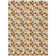 8' X 10' Orange And Silver Geometric Washable Indoor Outdoor Area Rug