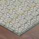 8' X 10' Gray And Pink Striped Washable Indoor Outdoor Area Rug