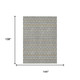 9' X 12' Gray And Pink Striped Washable Indoor Outdoor Area Rug