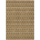 10' X 14' Orange And Blue Striped Washable Indoor Outdoor Area Rug