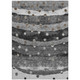 8' X 10' Black And Navy Blue Striped Washable Indoor Outdoor Area Rug