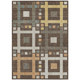 8' X 10' Chocolate And Graphite Geometric Washable Indoor Outdoor Area Rug